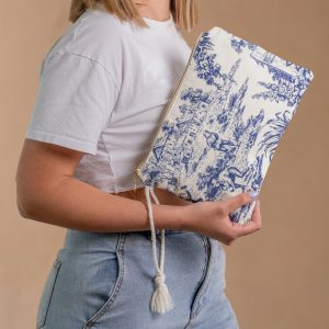 Pochette Jouy bluette