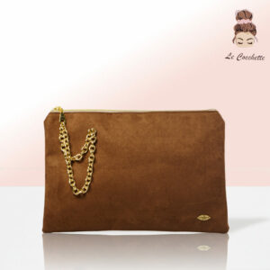 Pochette camoscio moro