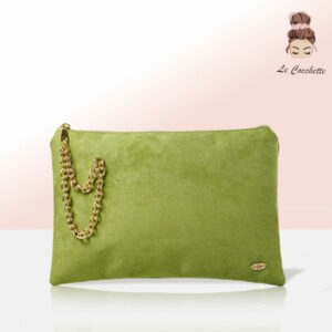 Pochette camoscio verde acido