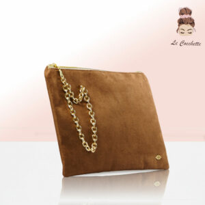 Pochette camoscio moro