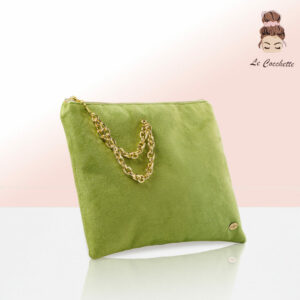 Pochette camoscio verde acido