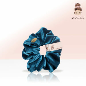 scrunchie petrolio velvet